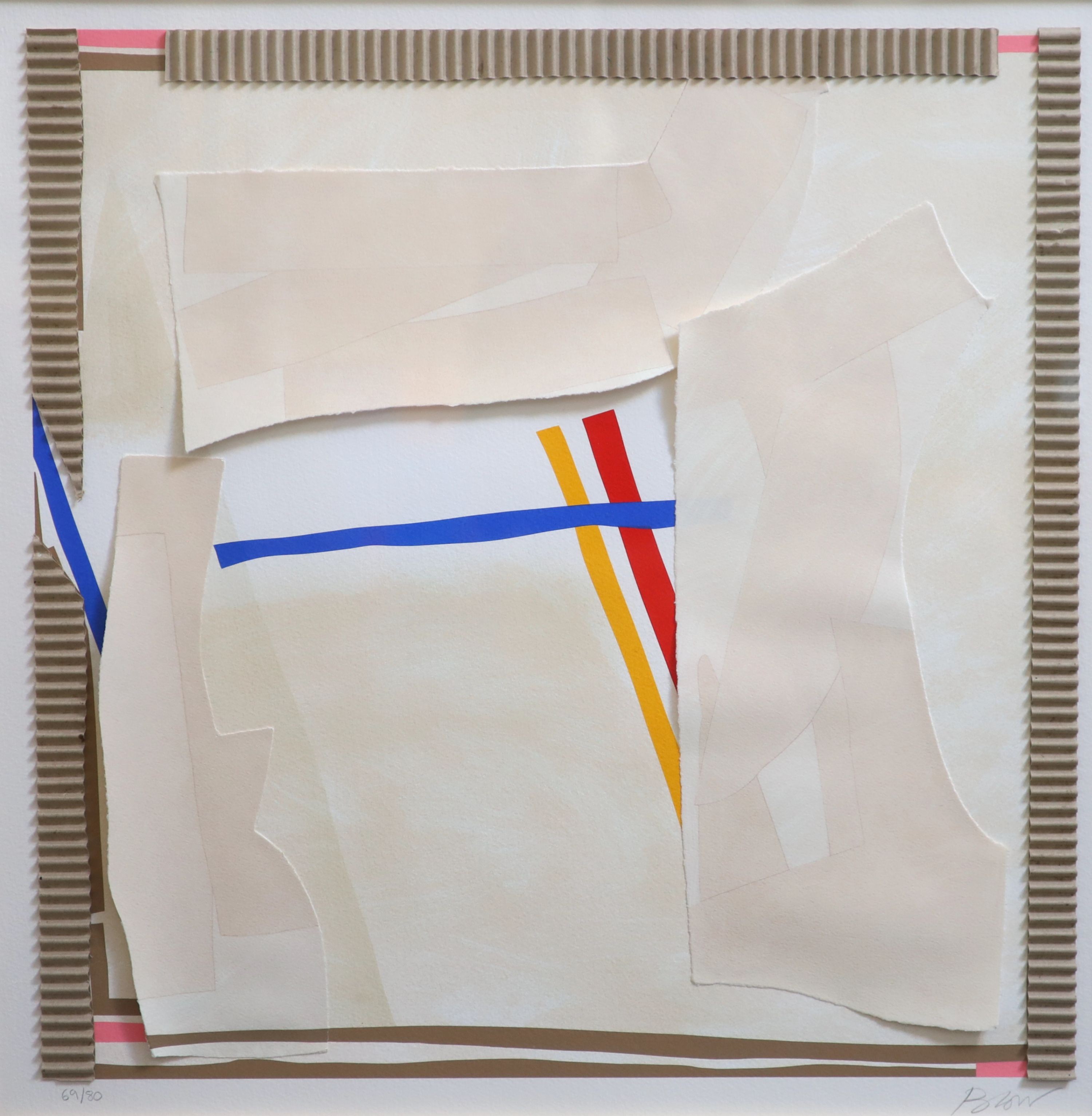 Sandra Blow R.A. (1925-2006), Rilievo, 2005, silkscreen on wove with collage elements, 55 x 55cm.